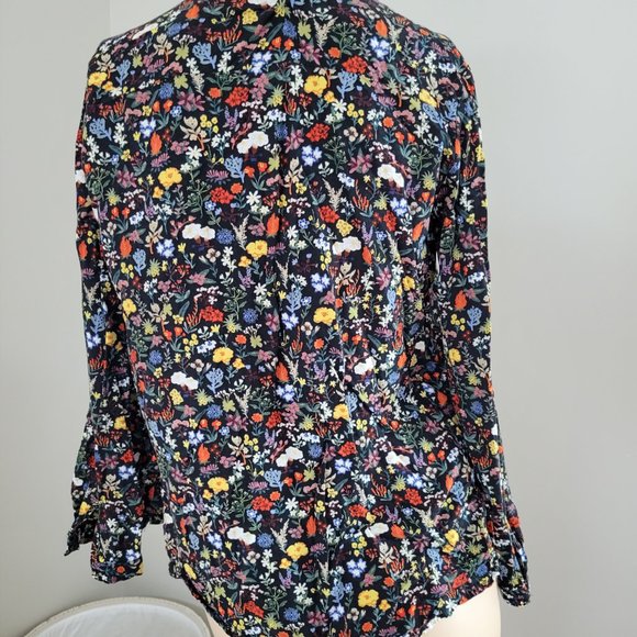 Zara Floral Button Up multi colored blouse - Picture 8 of 8
